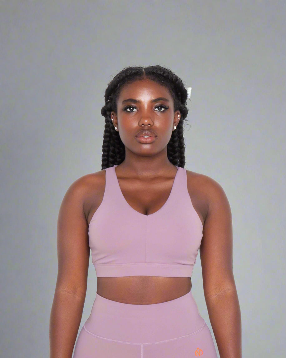 Orchid Acetate Double Padded Sports Bra for Gym & Yoga-MEMFitness