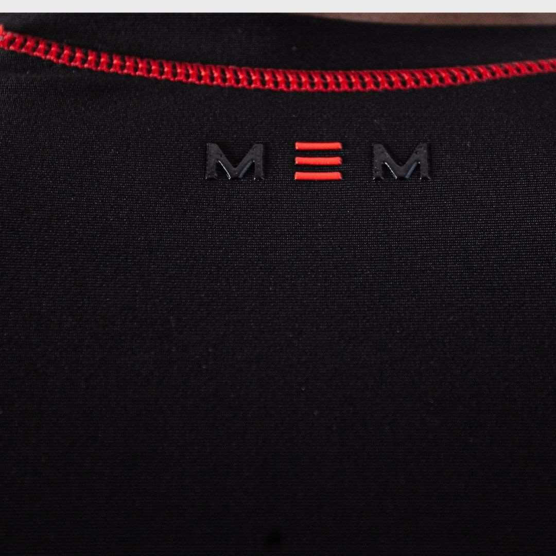compression tee with embossed logo
