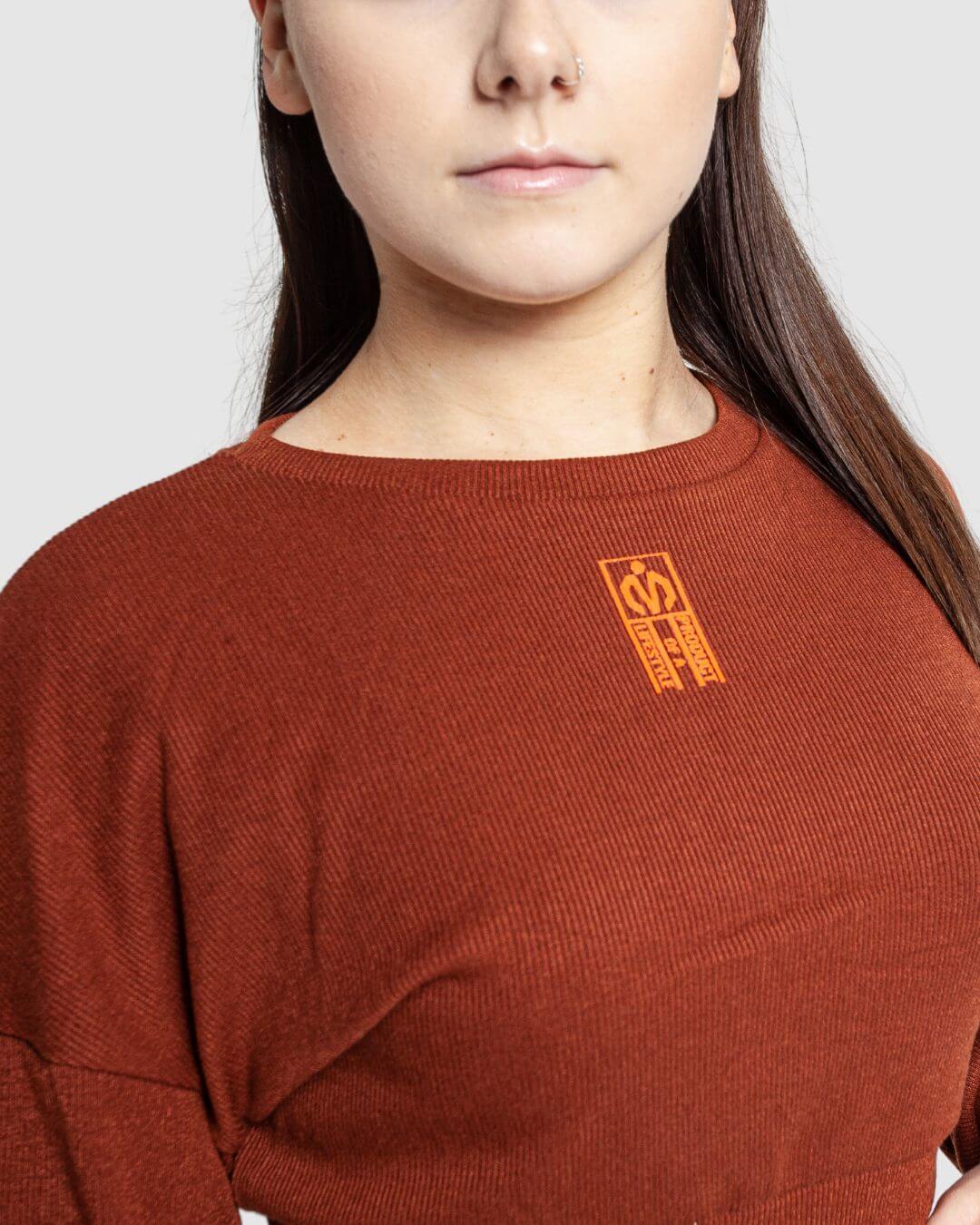 MEMFitness Ribbed Crop Top Brown-MEMFitness