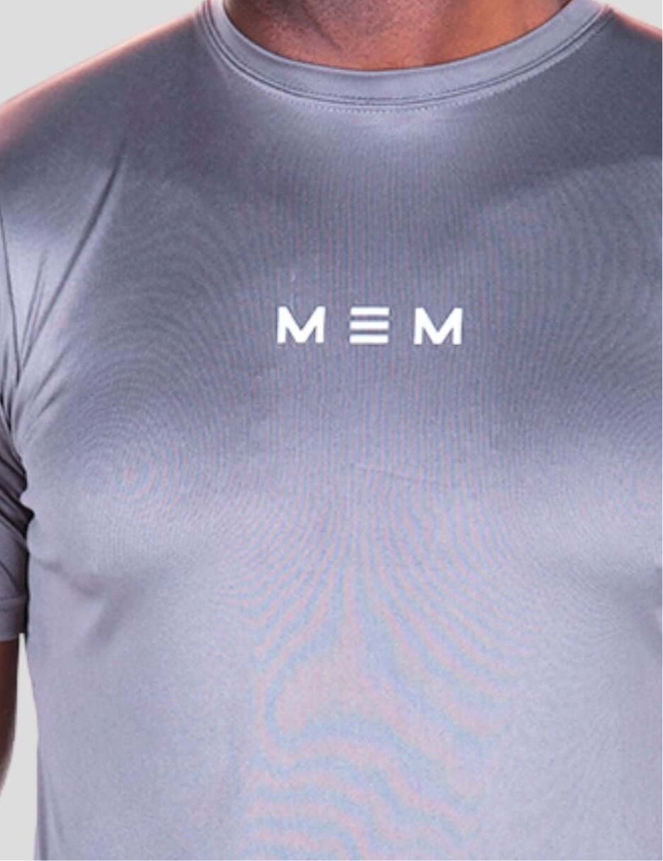 MEMFitness Quick Dry Anti-Bacteria Peak Training Grey Tee-MEMFitness