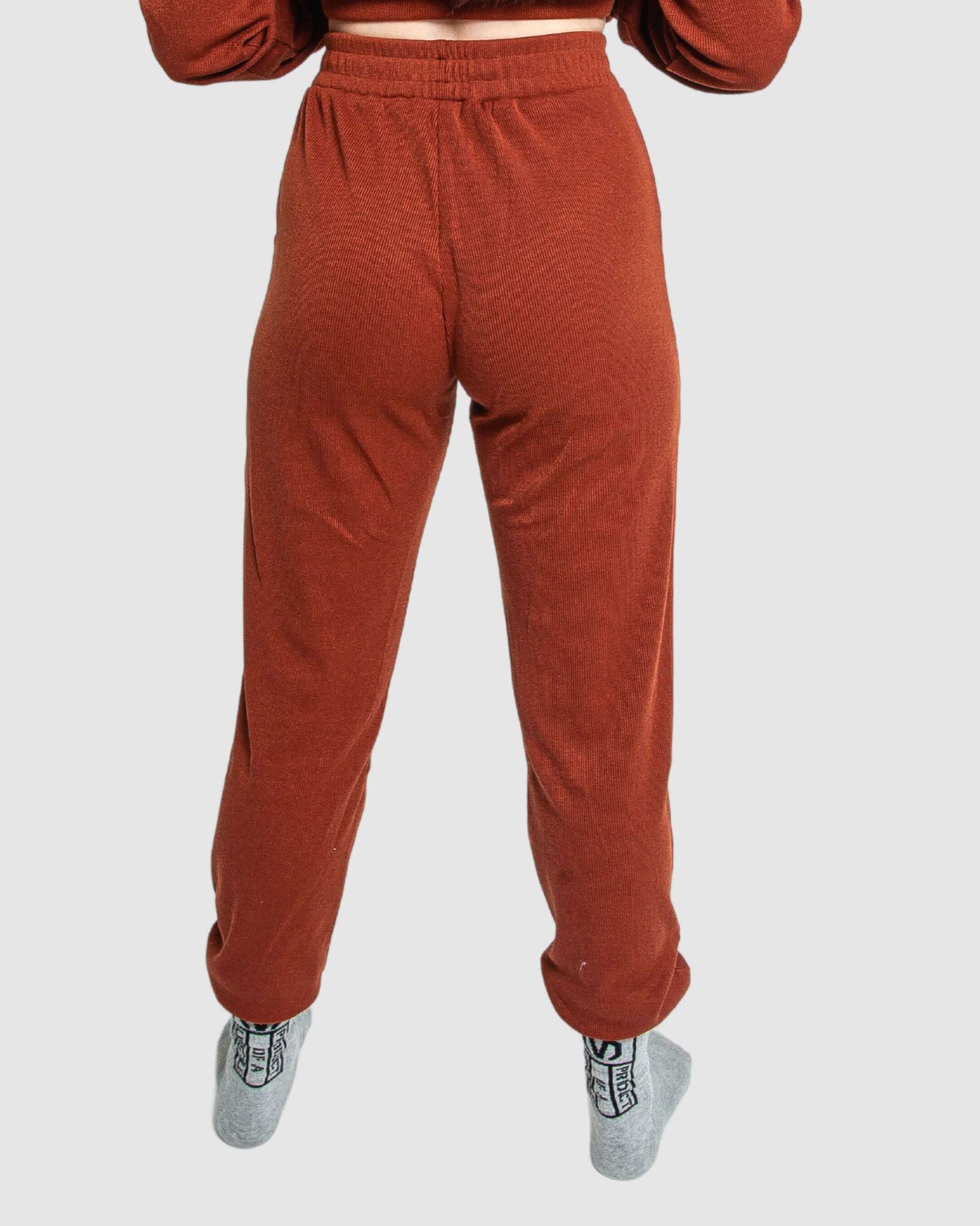 MEMFitness Ribbed Joggers Brown-MEMFitness