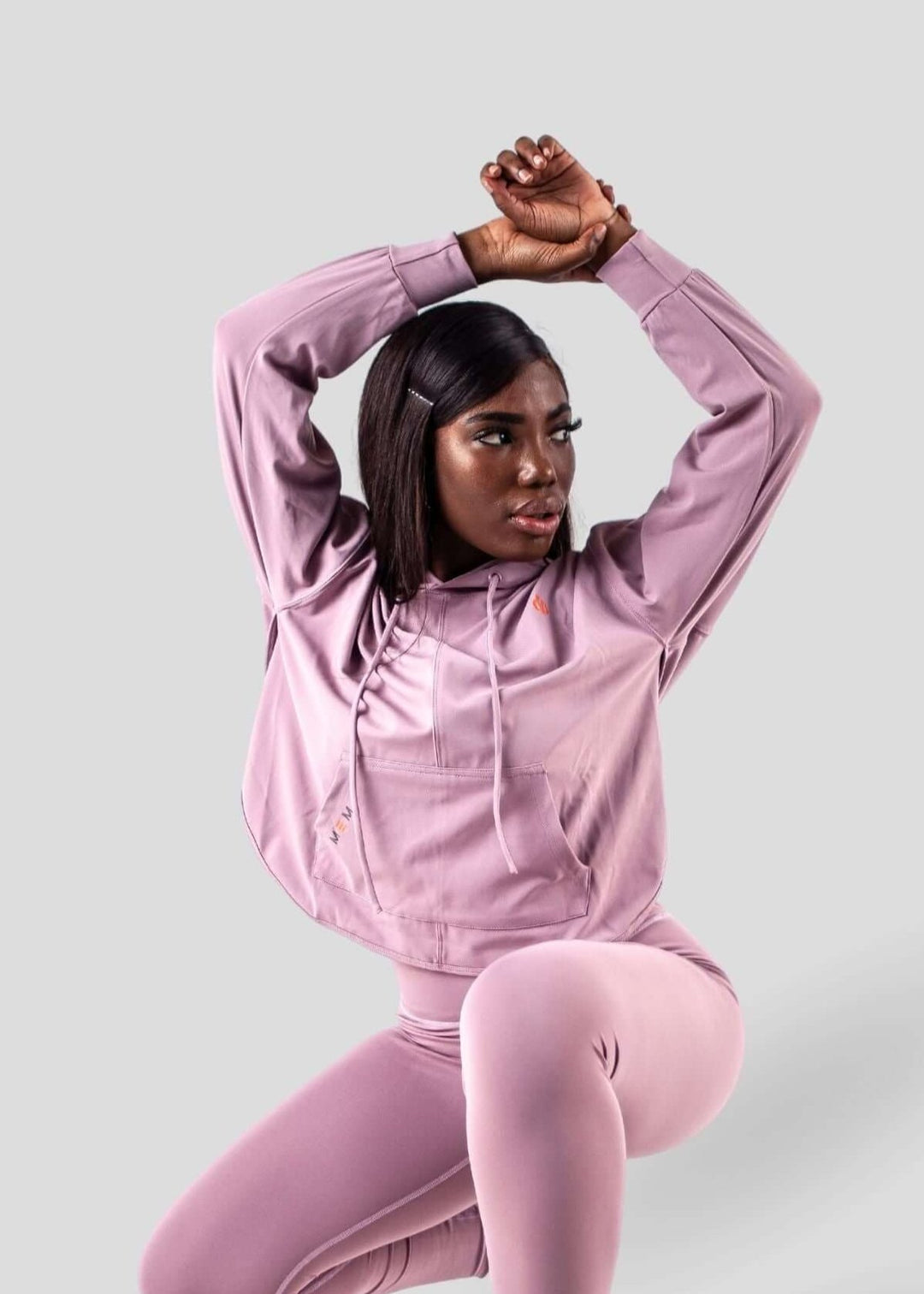 Orchid Acetate Open Back Hoodie for Gym & Yoga-MEMFitness