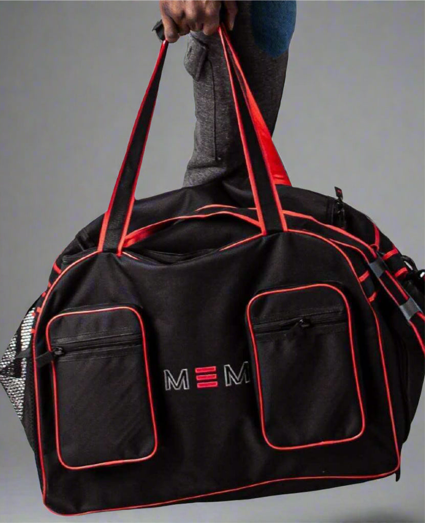 MEM Utility Duffle Bag Black Red