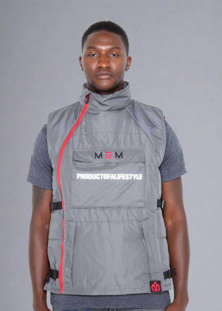 MEMFitness Armour Gilet Grey Waist Jacket-MEMFitness