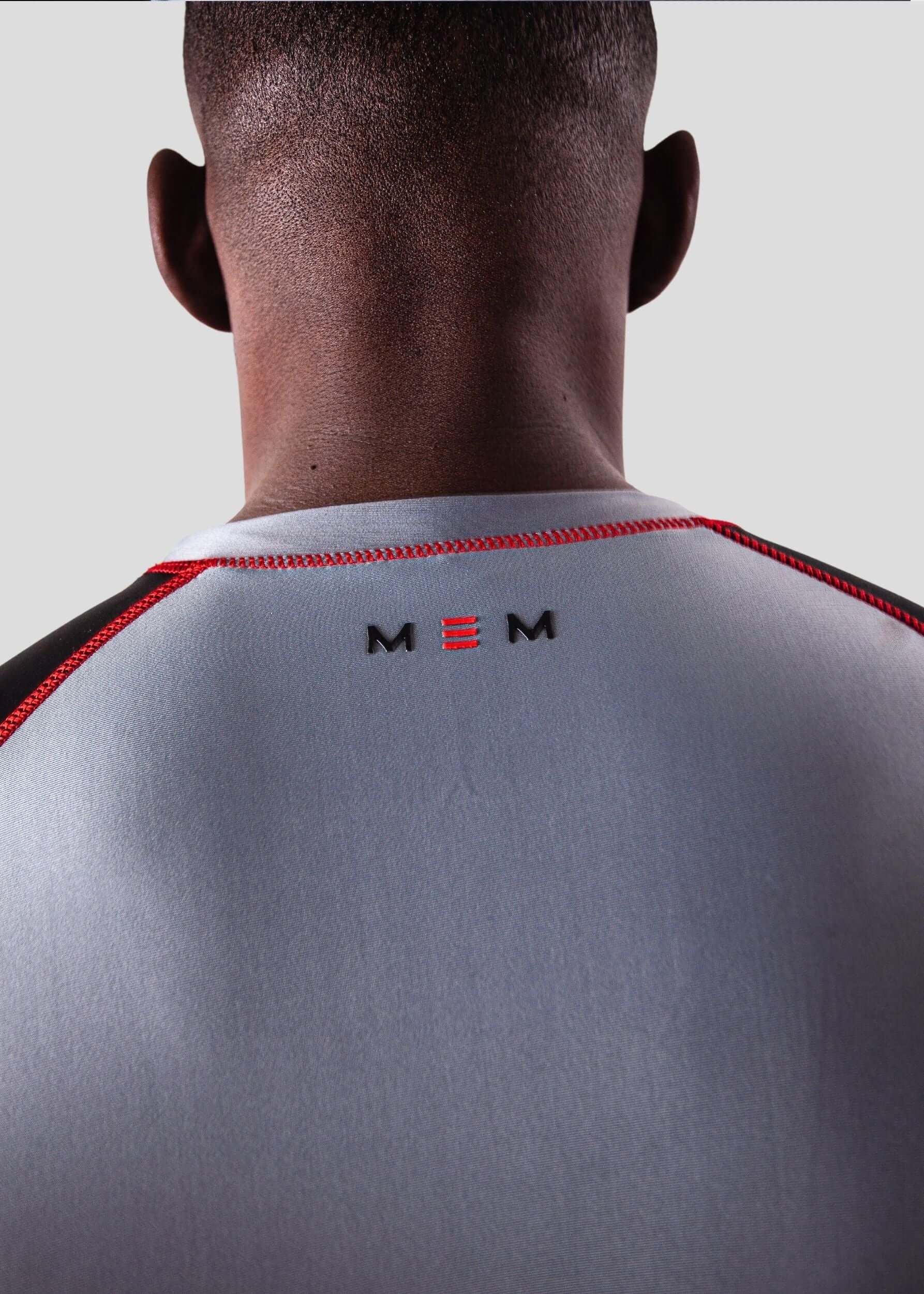 MEMFitness Men's Ambition Rash Guard Grey Black-MEMFitness