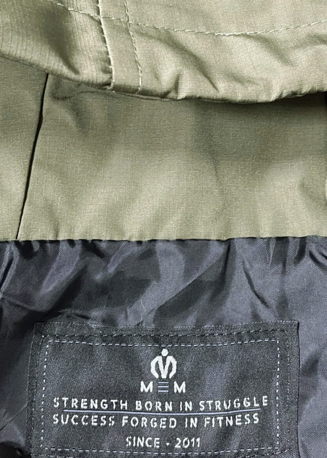 Khaki Green Water-Resistant Anorak Jacket-MEMFitness