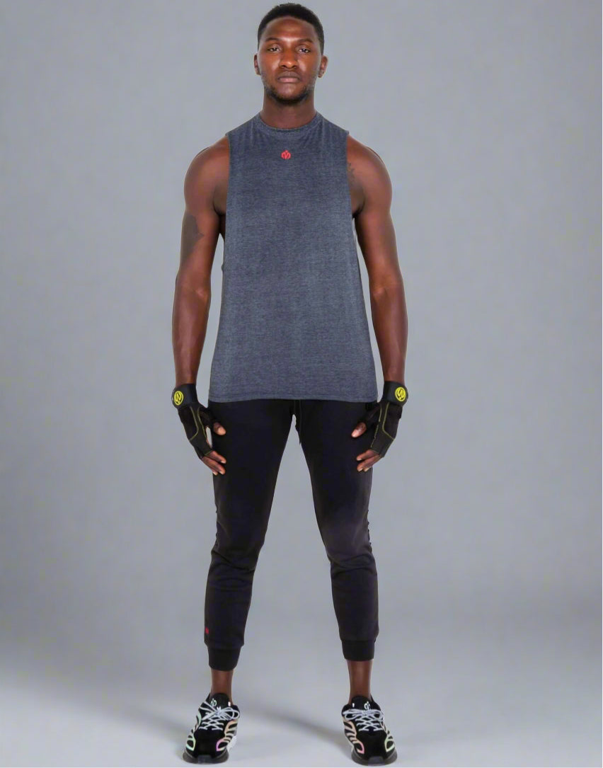 MEMFitness Sleeveless Training Tee Grey-MEMFitness
