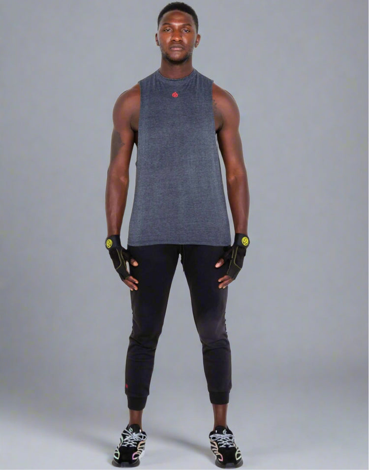 MEMFitness Sleeveless Training Tee Grey-MEMFitness
