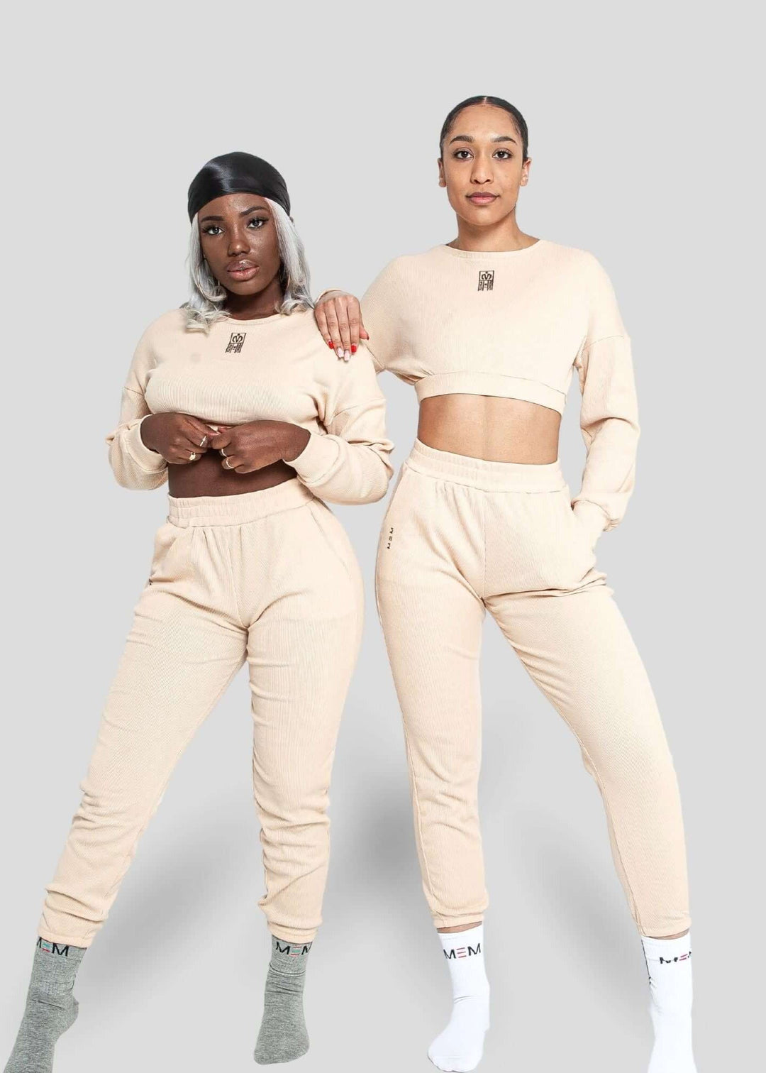 MEMFitness Ribbed Joggers Cream-MEMFitness