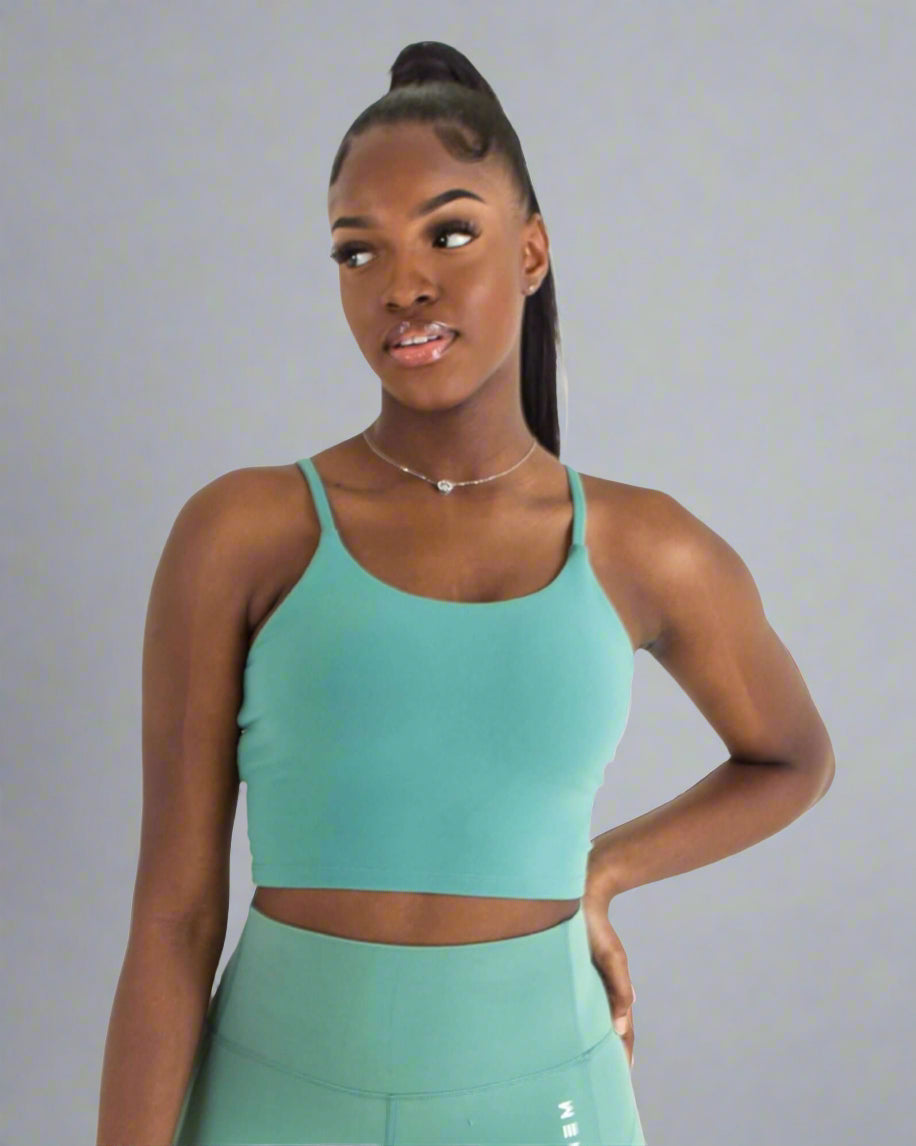 MEMFitness Power Vest Bra Mint Green-MEMFitness