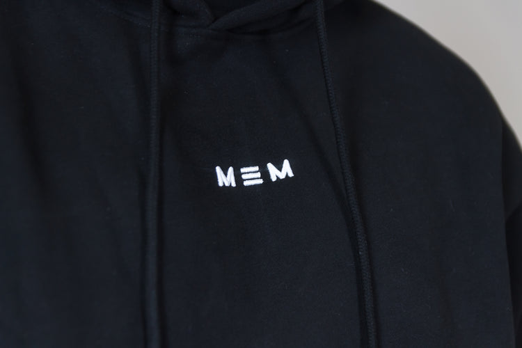 MEM 345G Heavyweight Fleece Hoodie – Black-MEMFitness
