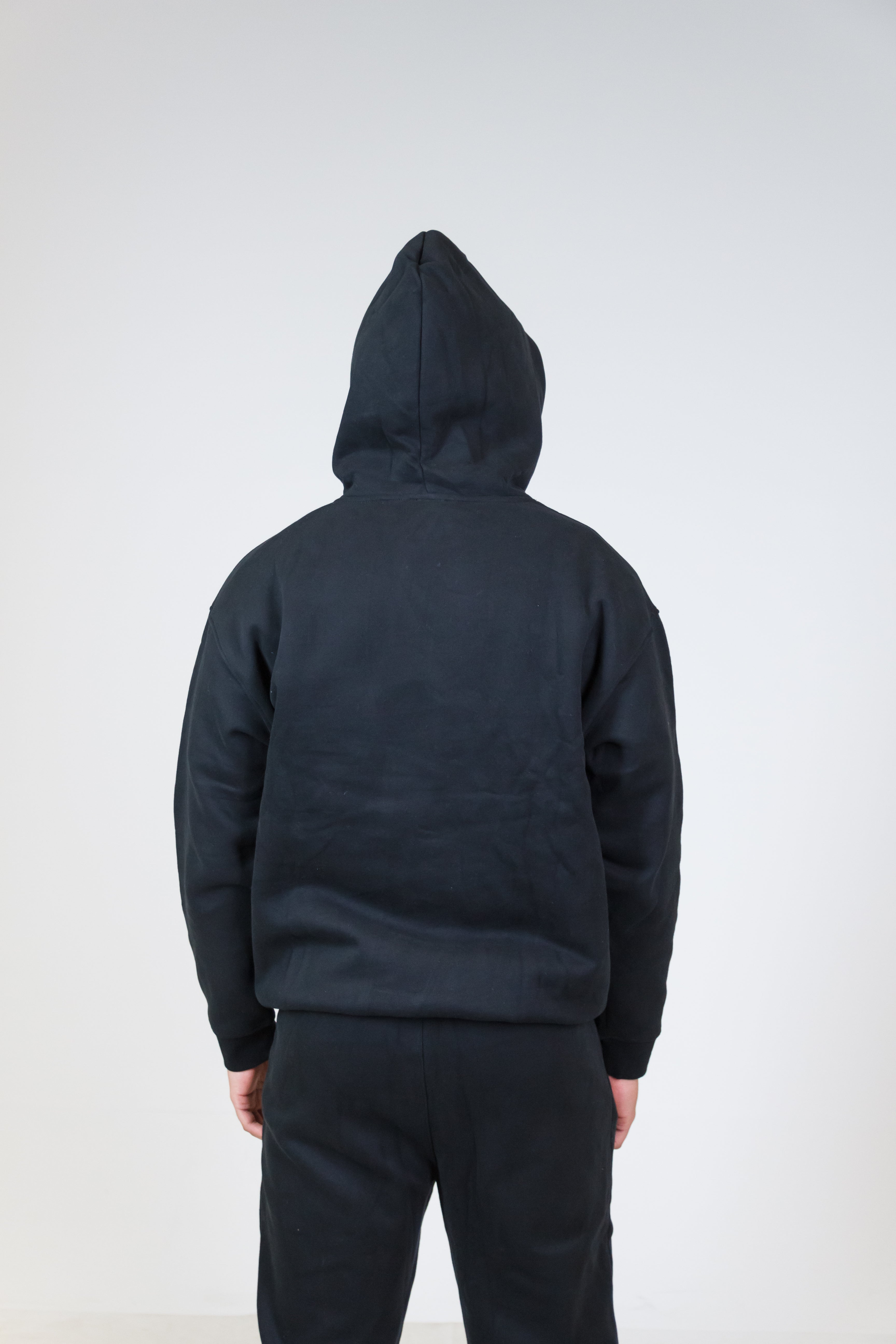 MEM 345G Heavyweight Fleece Hoodie – Black-MEMFitness