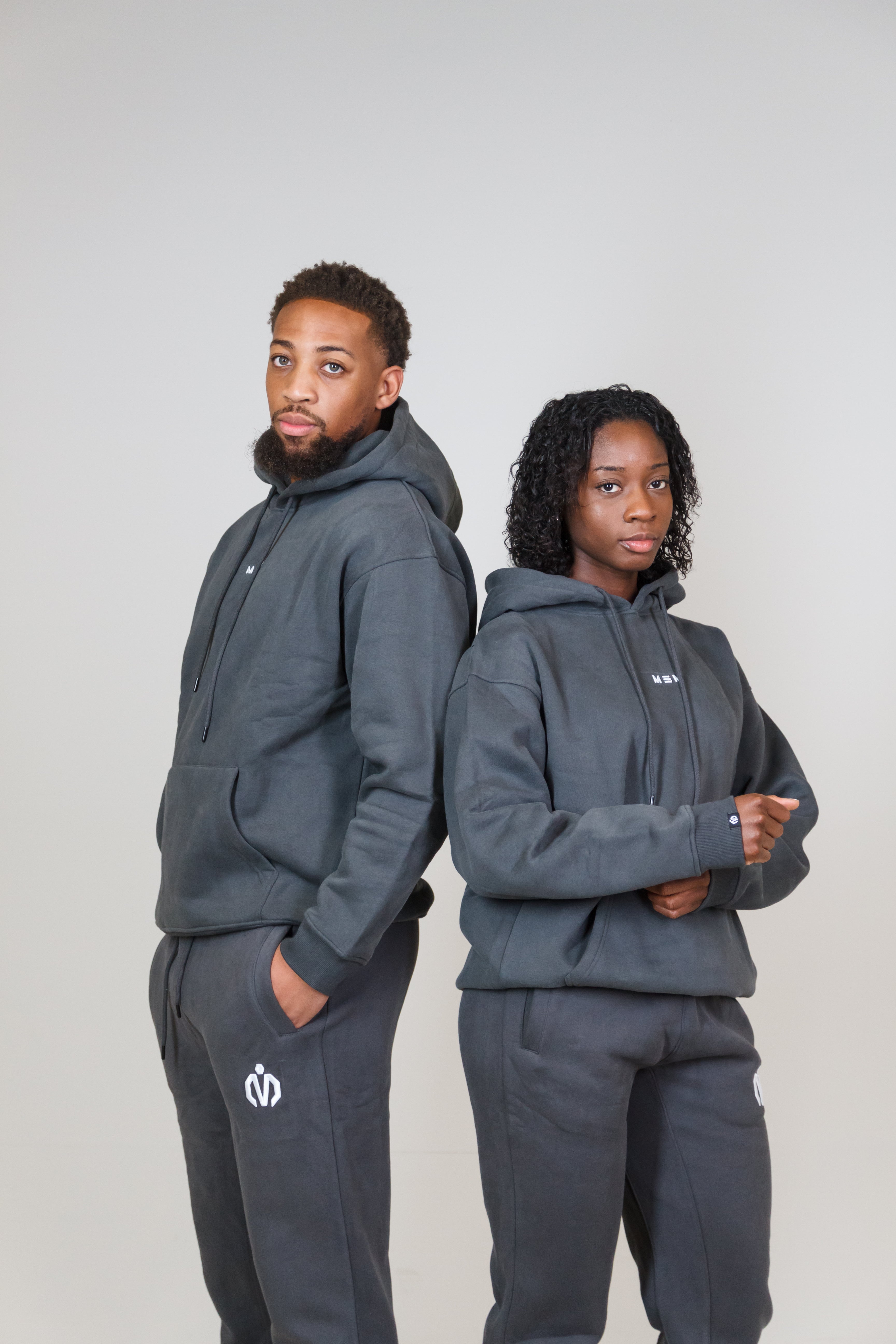 MEM 345g Oversized Heavyweight Hoodie-Grey-MEMFitness