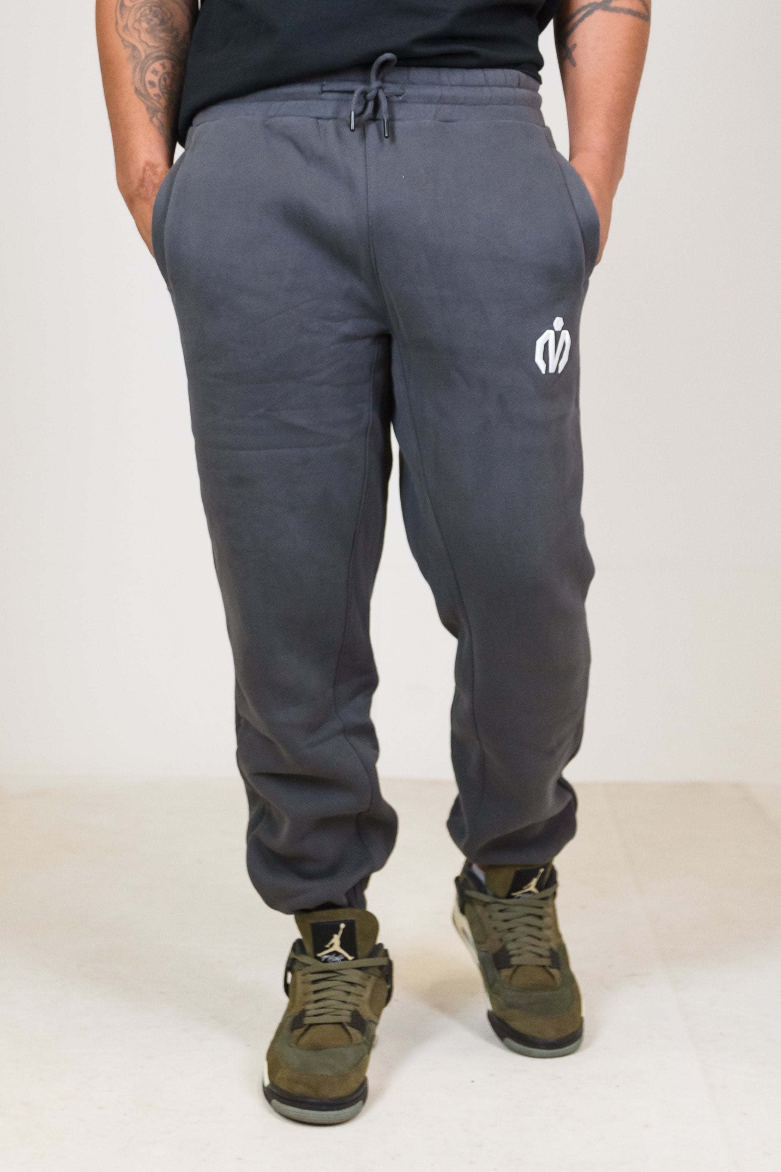MEM 345G Heavyweight Fleece Joggers - Grey-MEMFitness