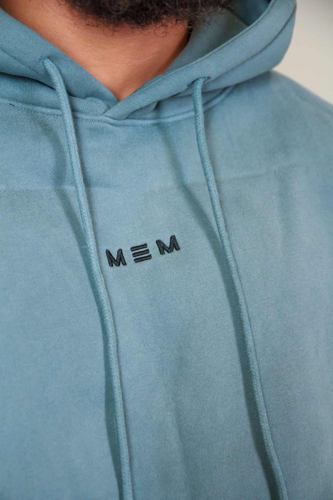 MEM 345G Oversized Heavyweight Fleece Hoodie- Grey Blue-MEMFitness