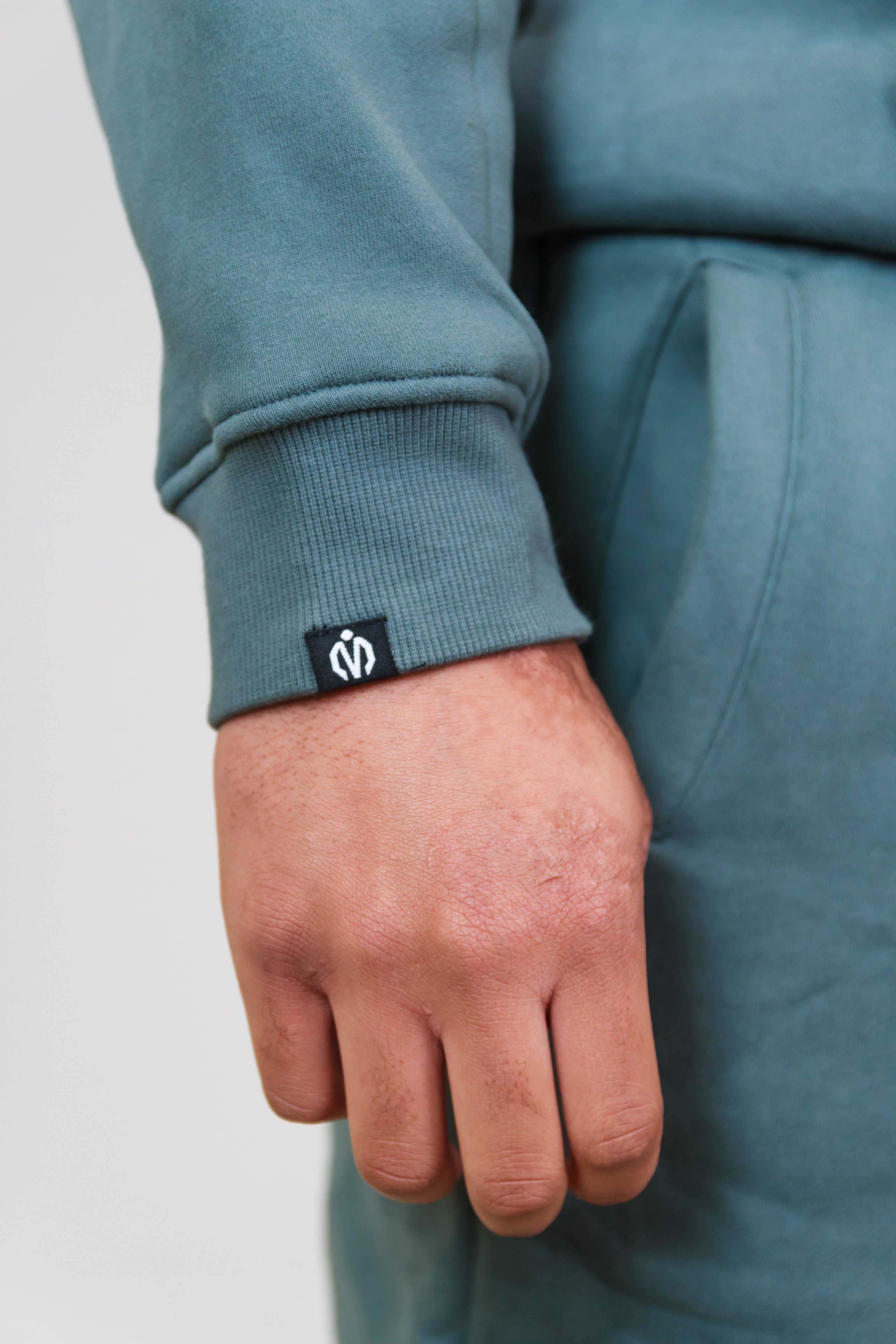 MEM 345G Oversized Heavyweight Fleece Hoodie- Grey Blue-MEMFitness