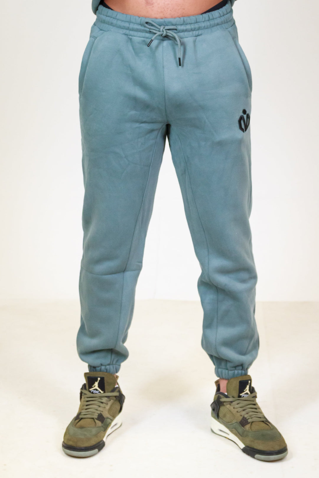 MEM 345G Heavyweight Fleece Joggers - Grey Blue-MEMFitness