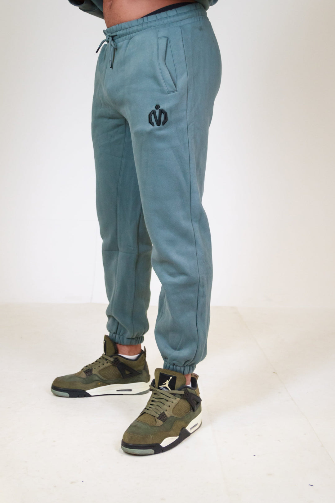 MEM 345G Heavyweight Fleece Joggers - Grey Blue-MEMFitness