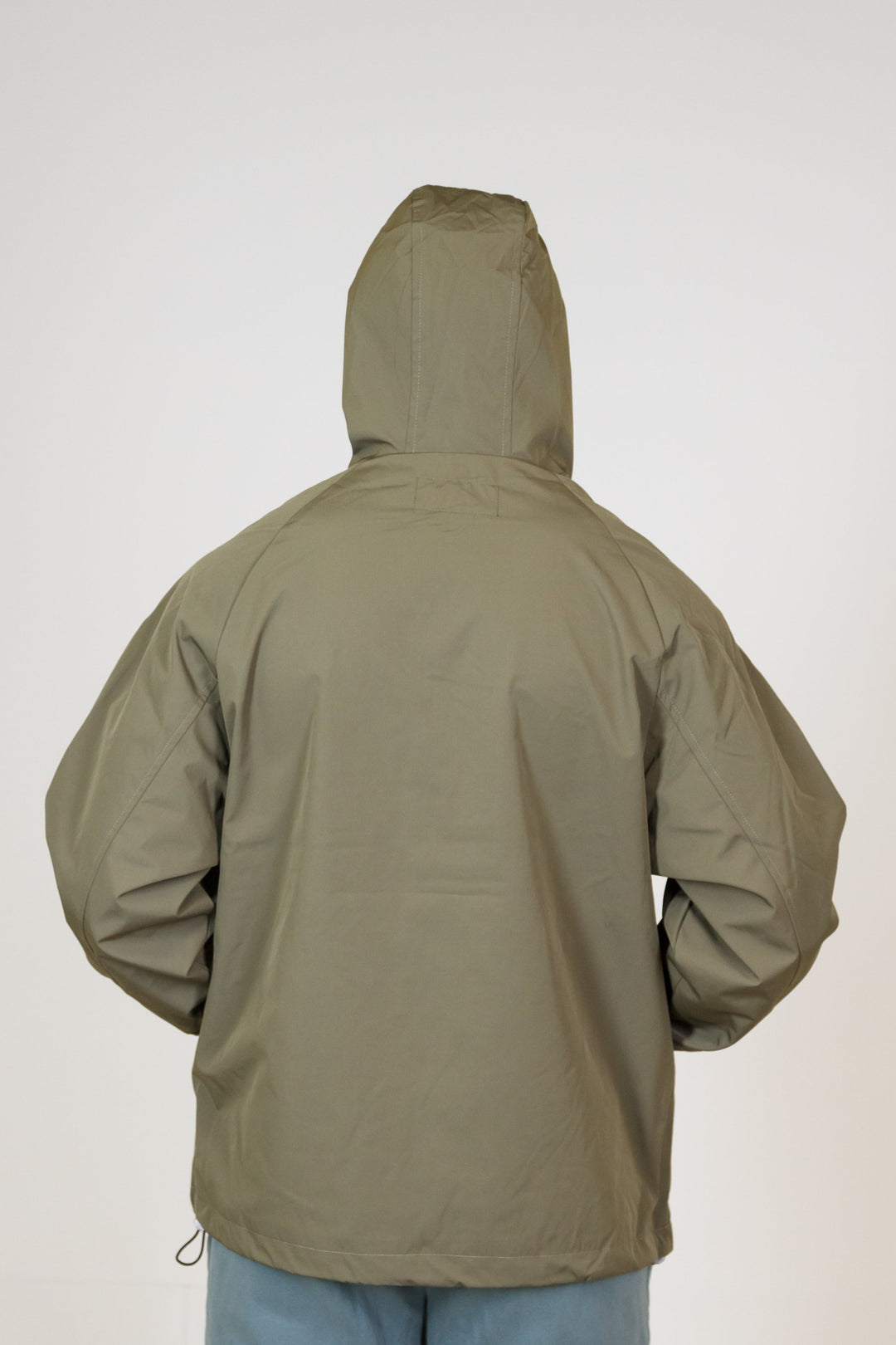 Khaki Green Water-Resistant Anorak Jacket-MEMFitness