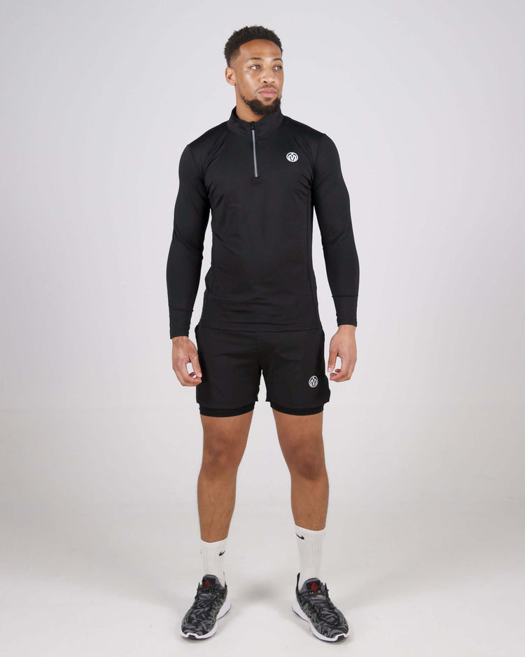 Pinnacle Dry-Fit Long Sleeve Half Zip Training Top-MEMFitness