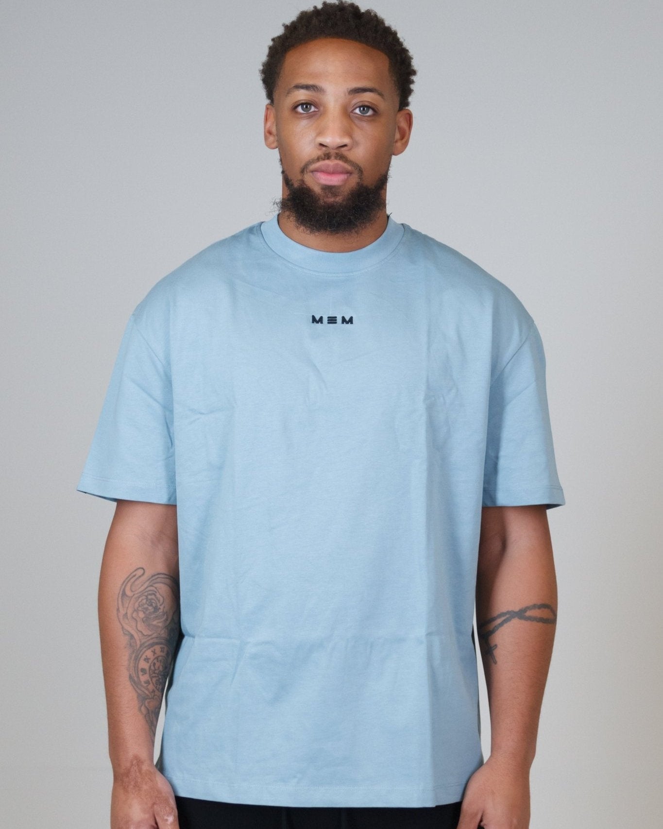 MEM 305G Heavyweight Oversized Tee - Blue - MEMFitness