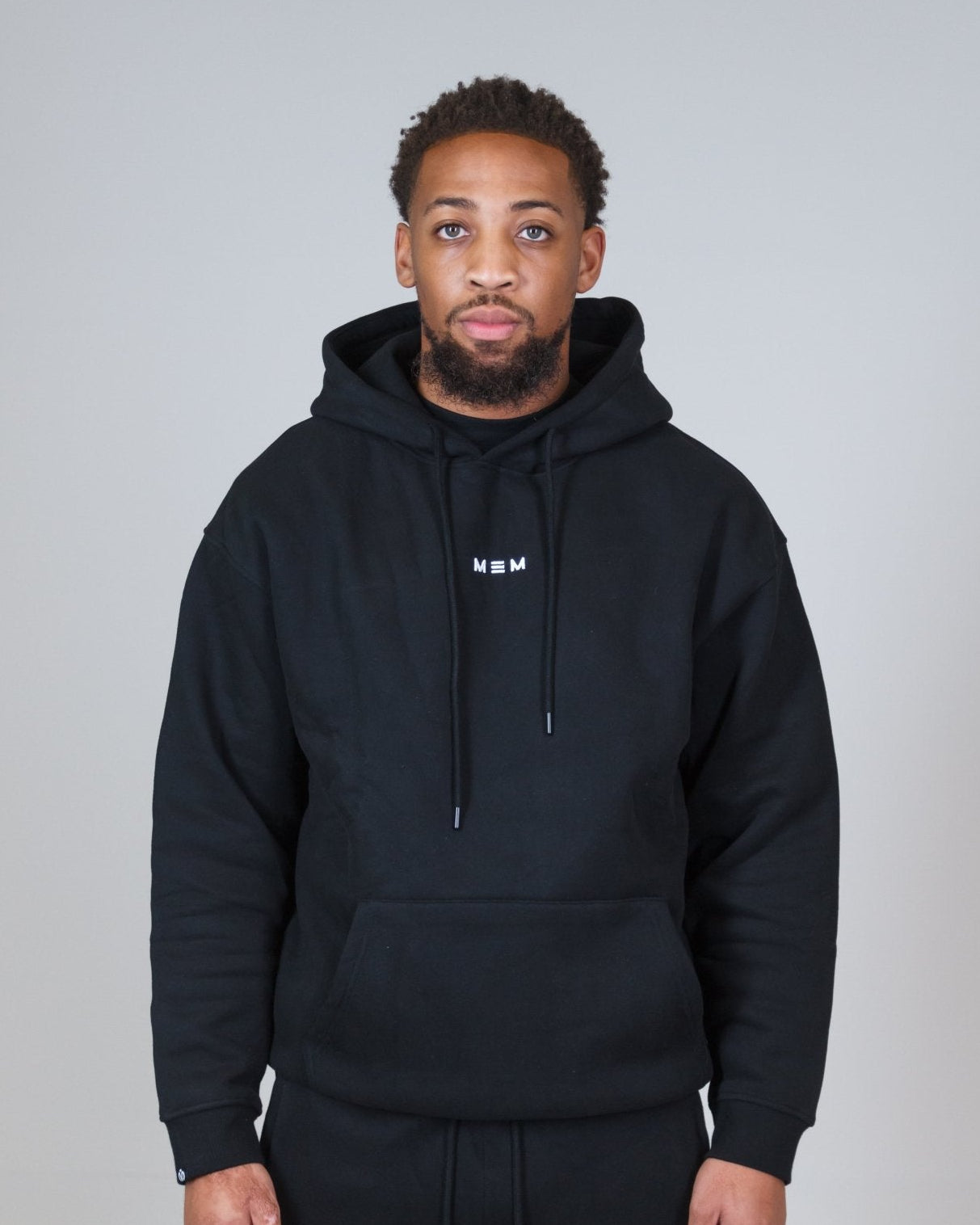 MEM 345G Heavyweight Fleece Hoodie – Black - MEMFitness