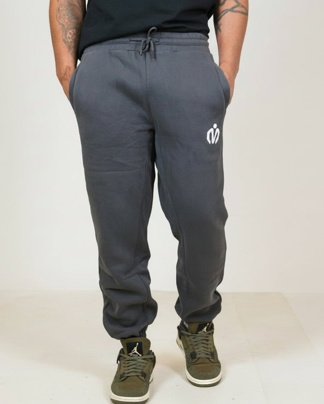 MEM 345G Heavyweight Fleece Joggers - Grey - MEMFitness