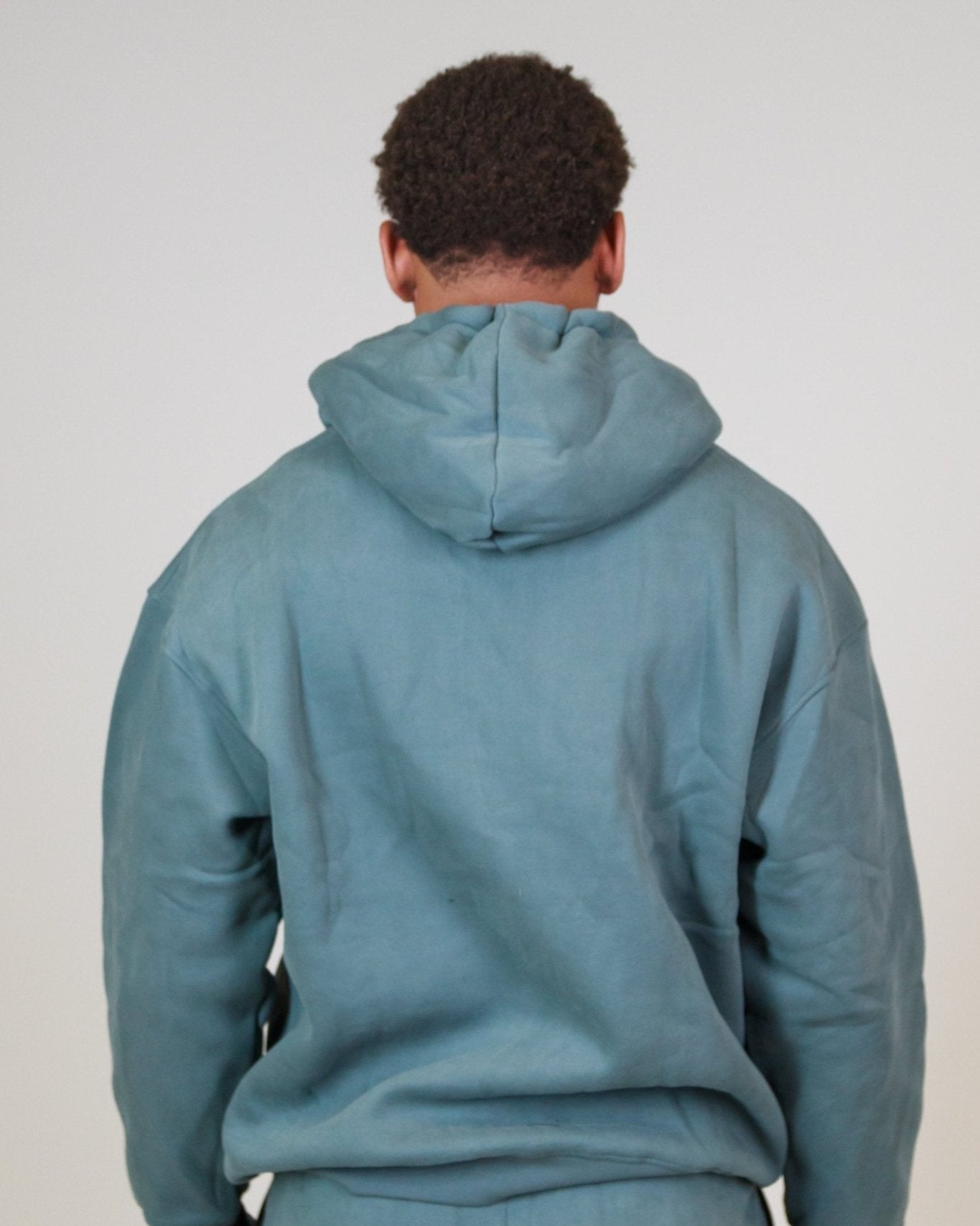 MEM 345G Oversized Heavyweight Fleece Hoodie - Grey Blue - MEMFitness