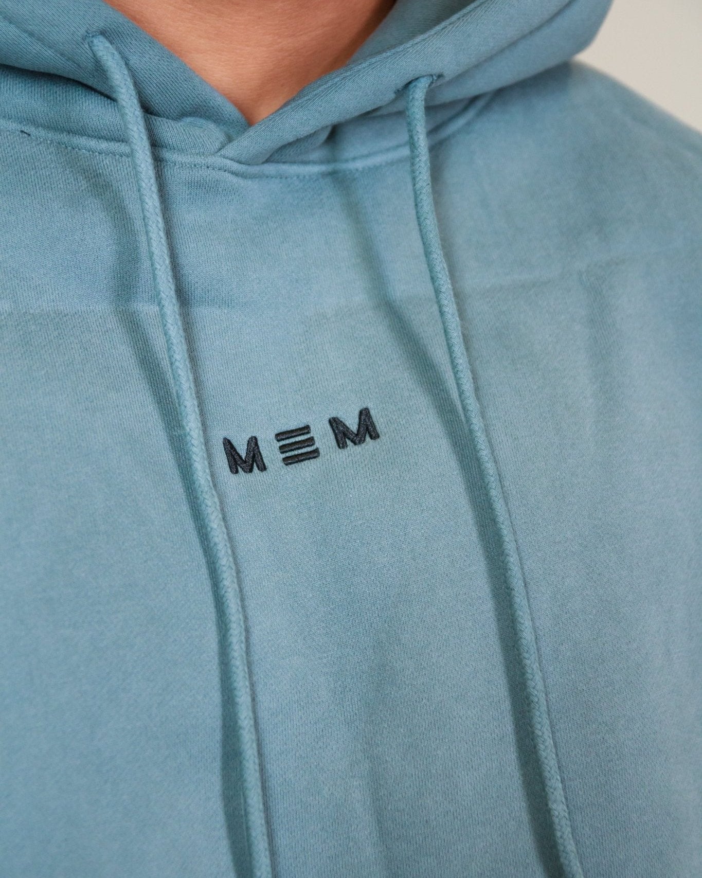MEM 345G Oversized Heavyweight Fleece Hoodie - Grey Blue - MEMFitness