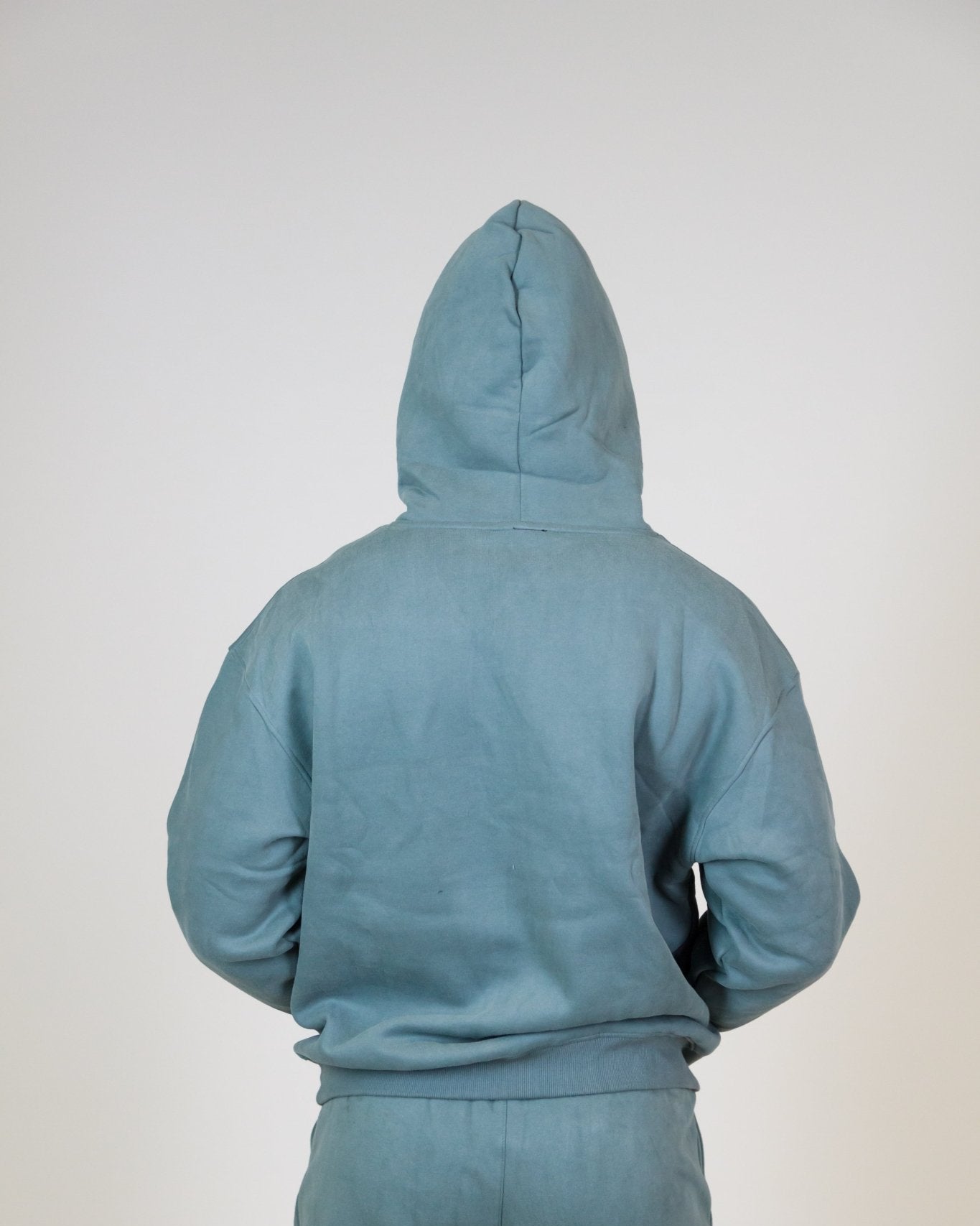 MEM 345G Oversized Heavyweight Fleece Hoodie - Grey Blue - MEMFitness