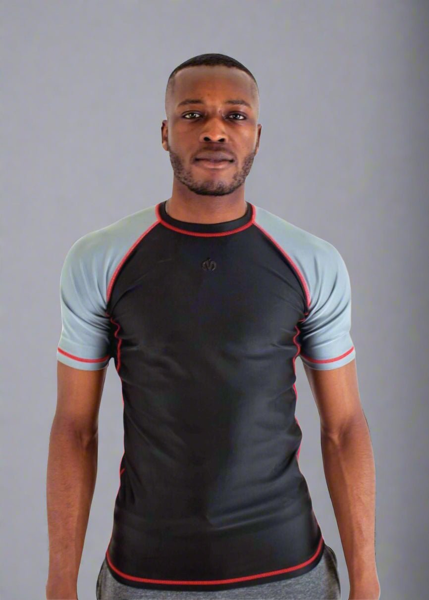 MEM Ambition Men's Compression Top – Black/Grey - MEMFitness