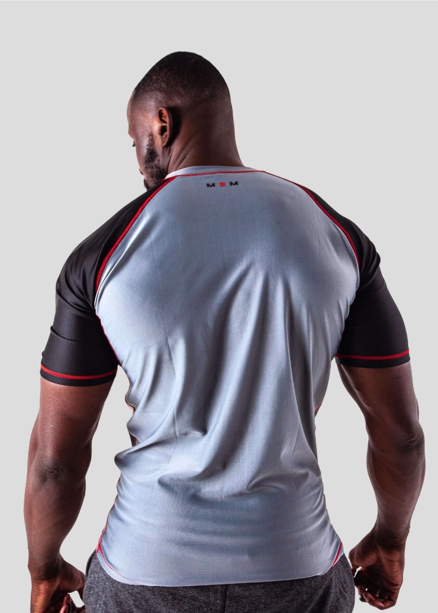 MEM Ambition Men's Compression Top – Grey/Black - MEMFitness