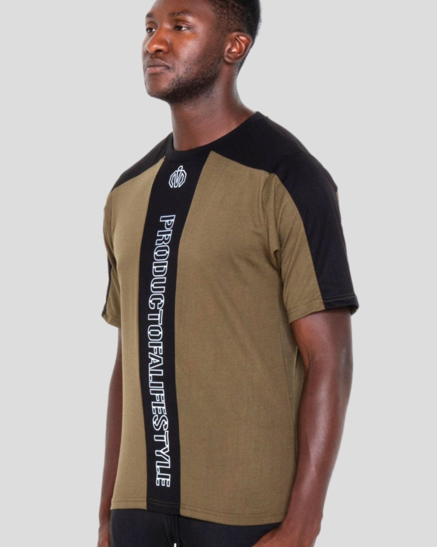 MEM Pol Panel - cut T-Shirt Olive Green Black - MEMFitness