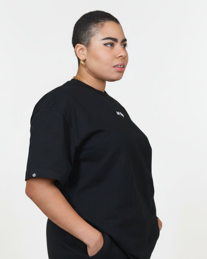MEM Unisex 305G Heavyweight Oversized Tee - Black - MEMFitness