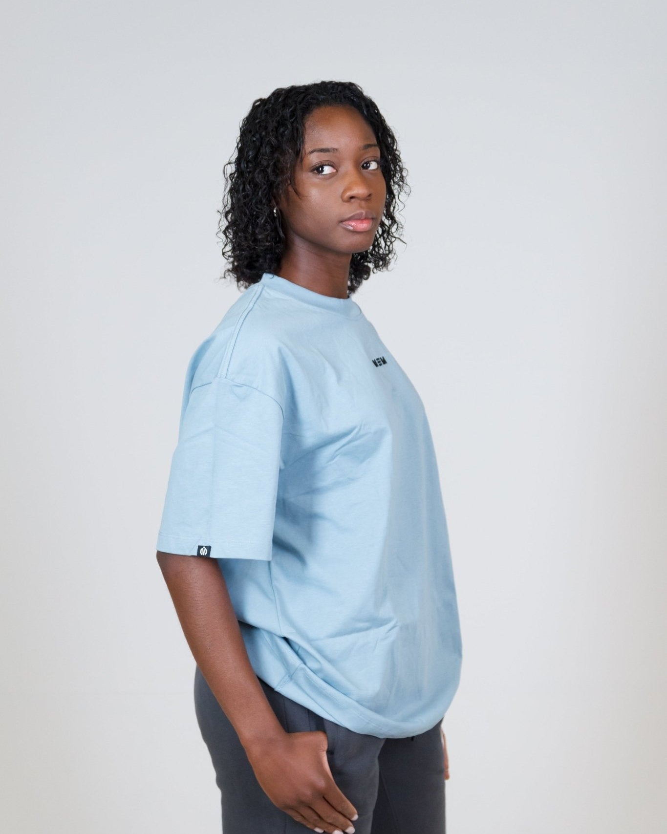 MEM Unisex 305G Heavyweight Oversized Tee - Blue - MEMFitness