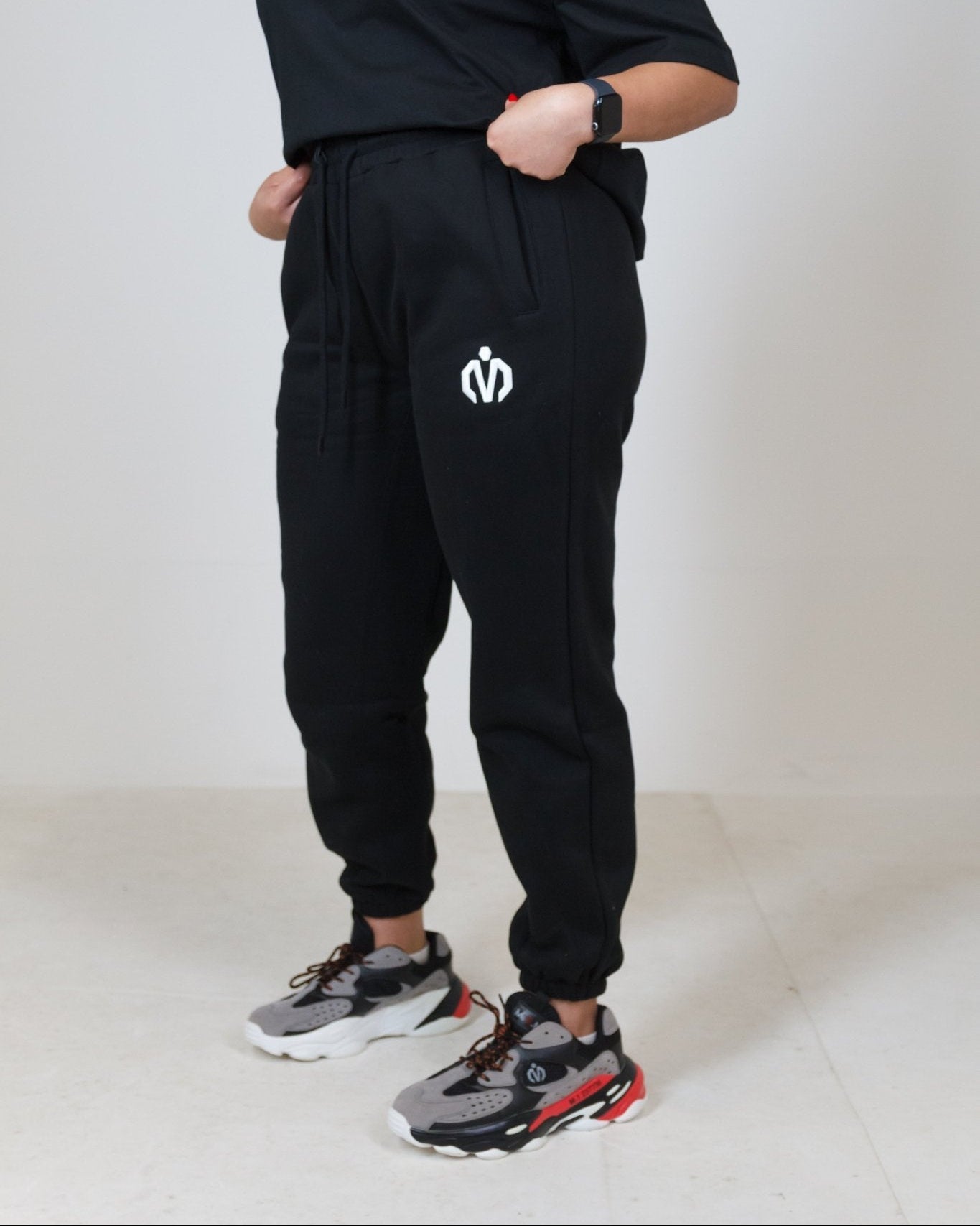 MEM Unisex 345G Heavyweight Fleece Joggers - Black - MEMFitness