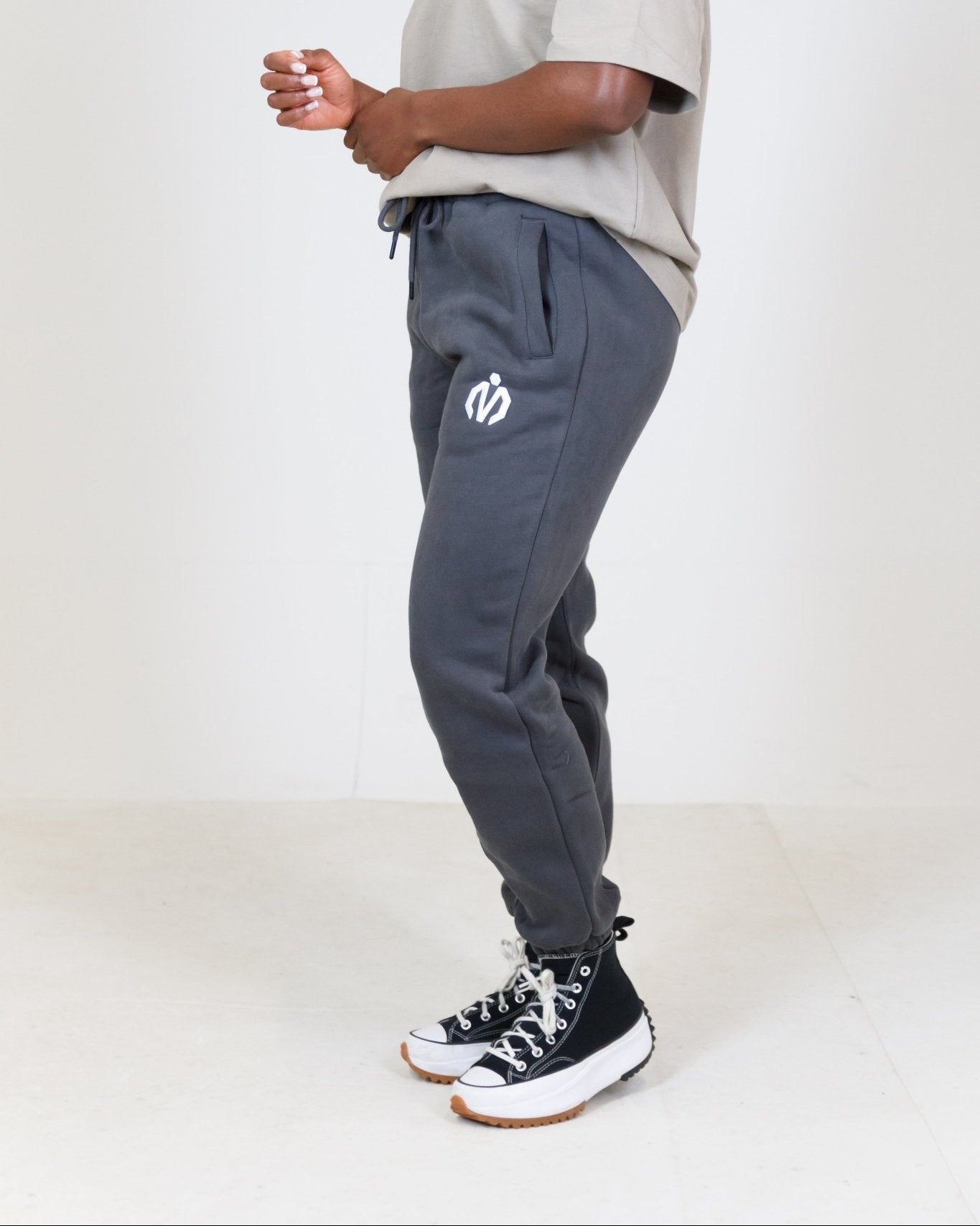 MEM Unisex 345G Heavyweight Fleece Joggers - Grey - MEMFitness