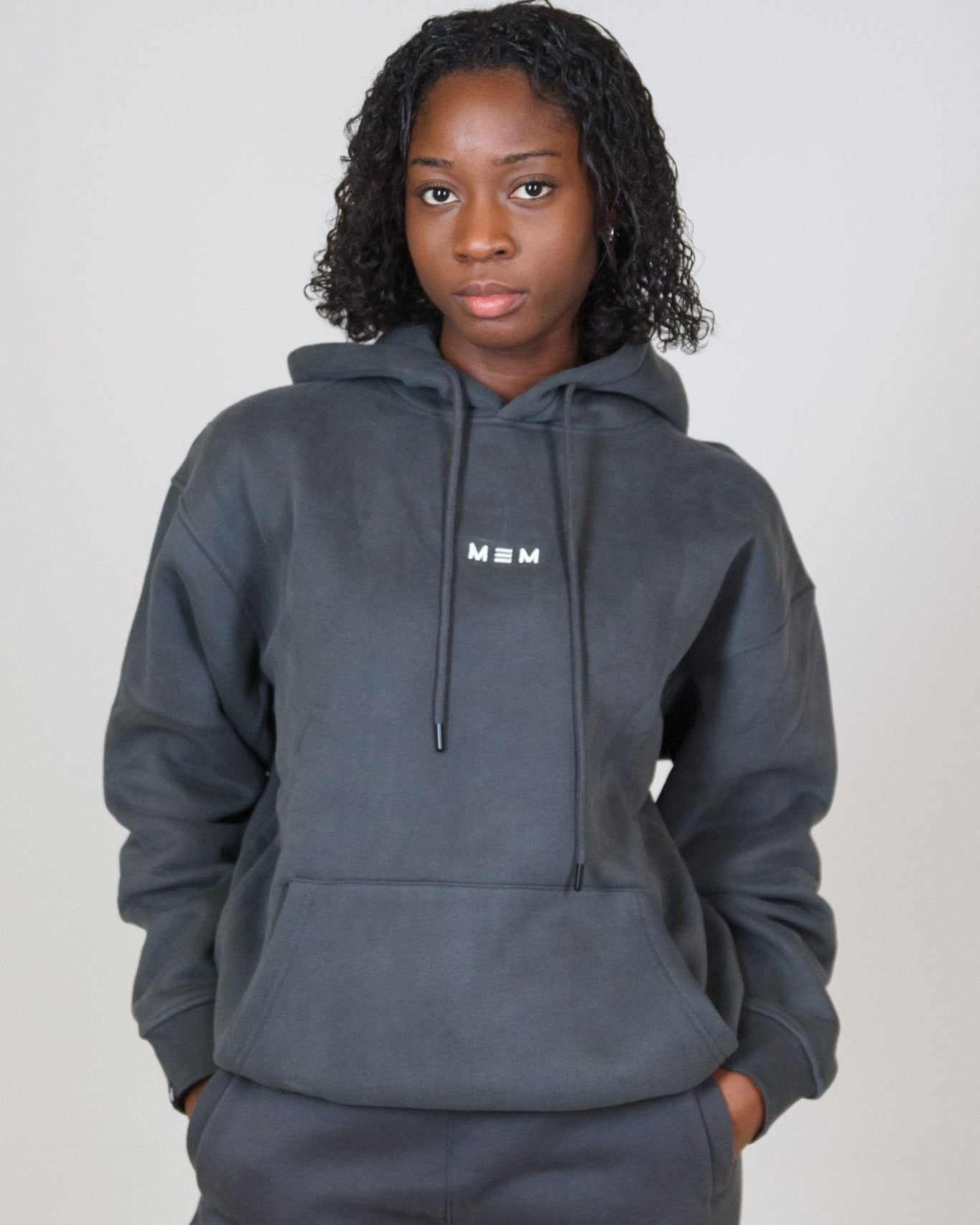 MEM Unisex 345G Oversized Heavyweight Fleece Hoodie - Grey - MEMFitness