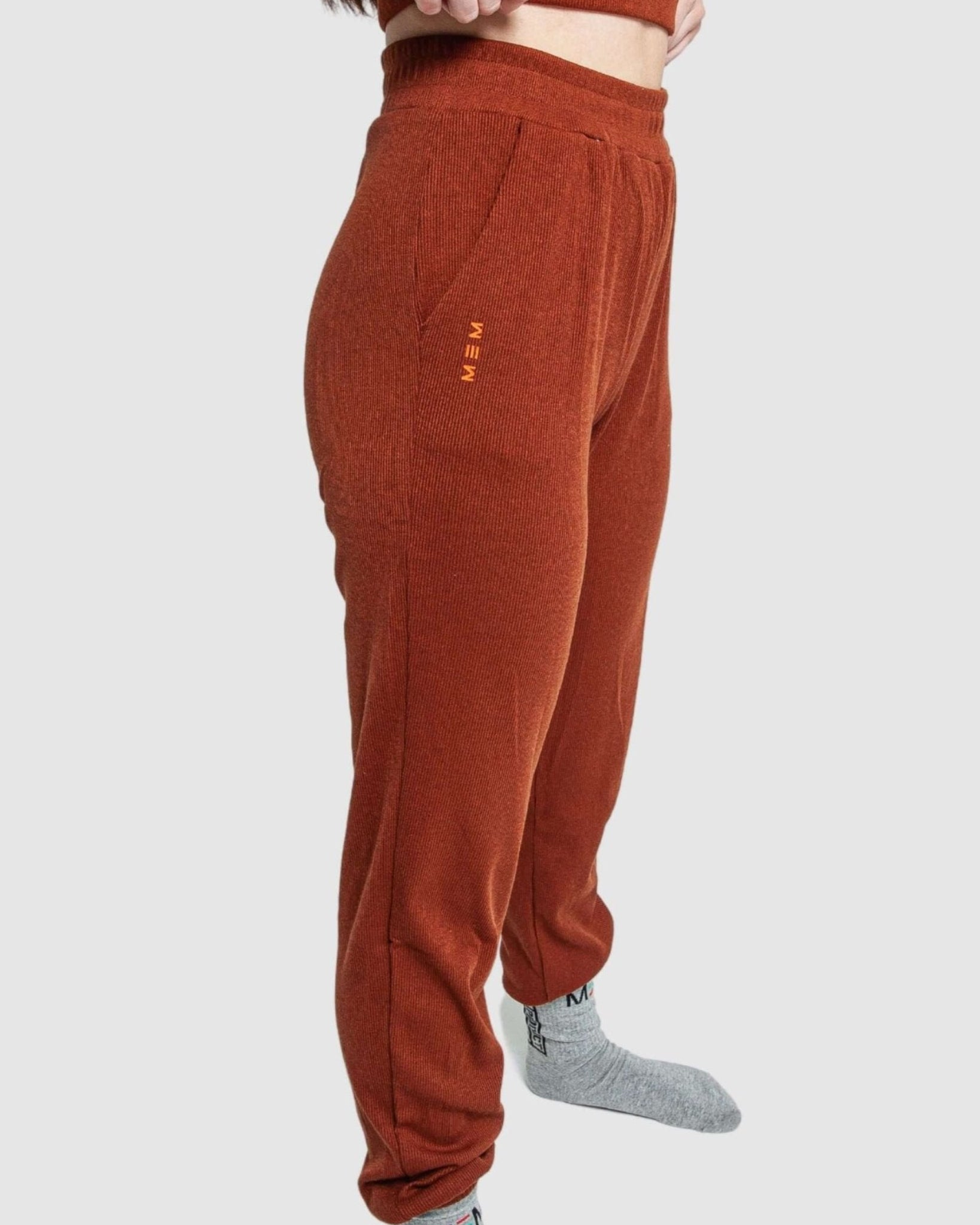MEMFitness Ribbed Joggers Brown - MEMFitness