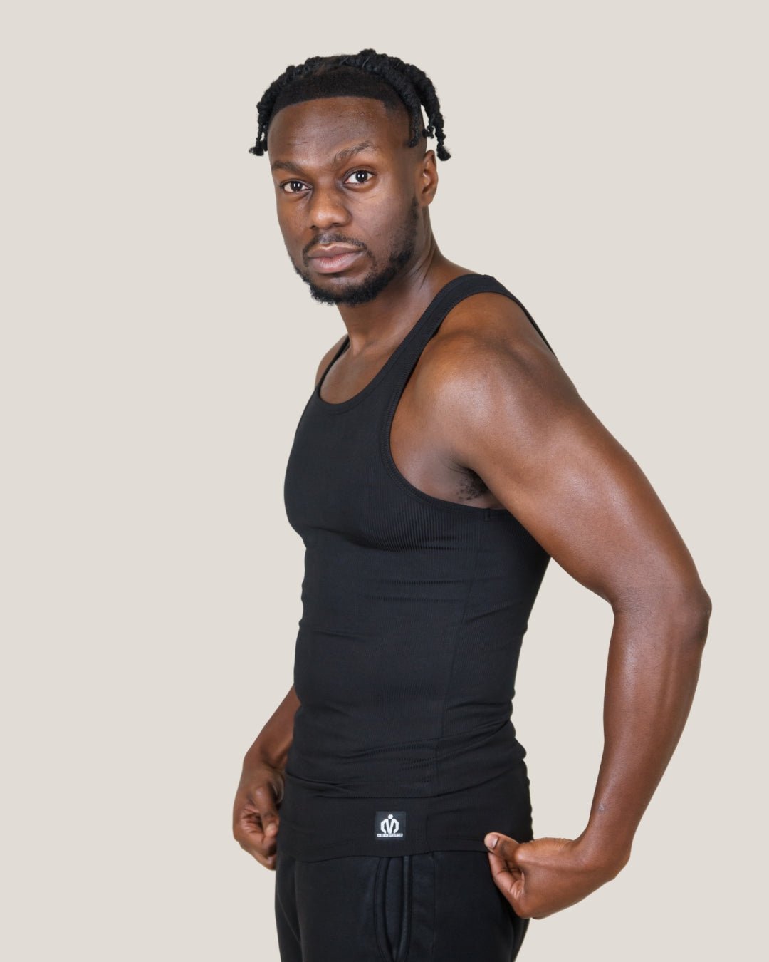 Ribbed Tank Top - Black - MEMFitness