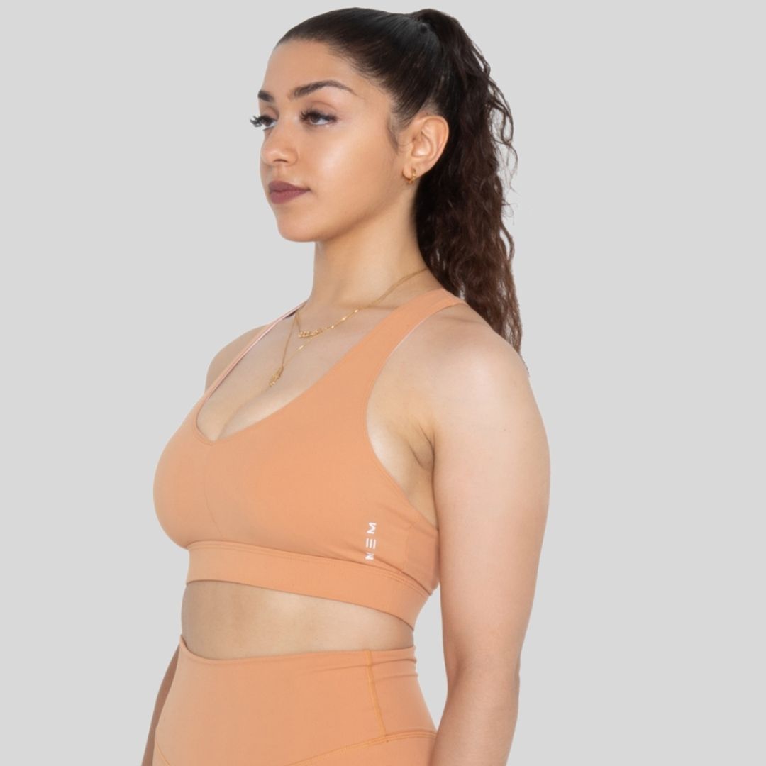 peach yoga sports bra