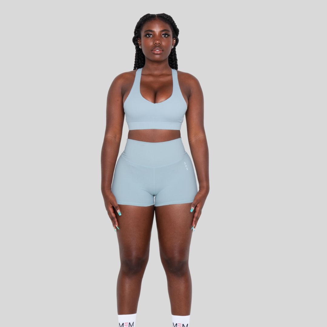 women workout Shorts blue
