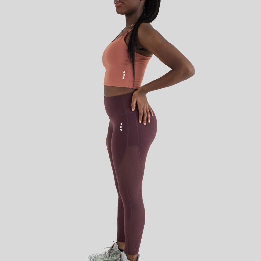 purple leggings with panels