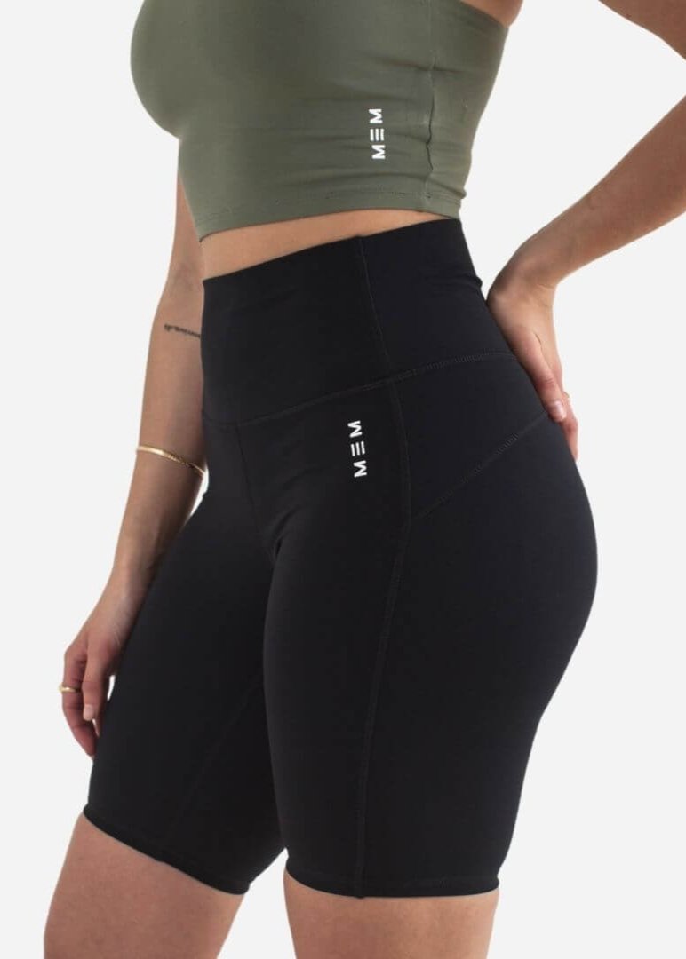 MEM Women 8" High Rise Biker Shorts-MEMFitness