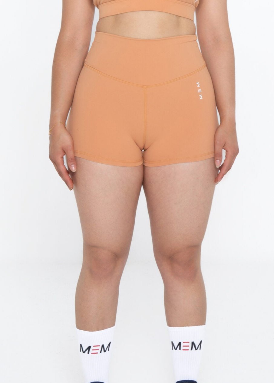 MEM 6" Bike Shorts Peach-MEMFitness