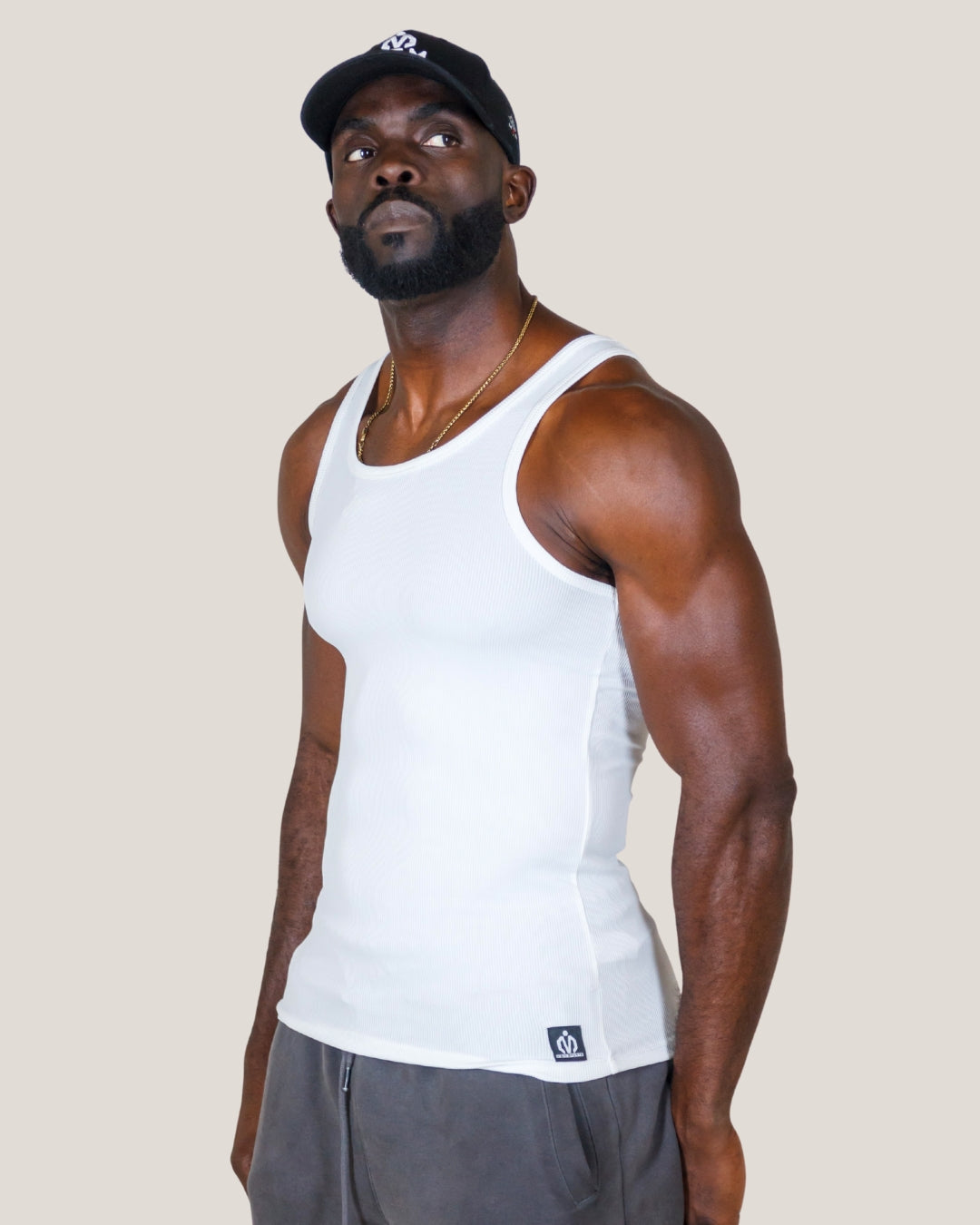 Ribbed Tank Top - White