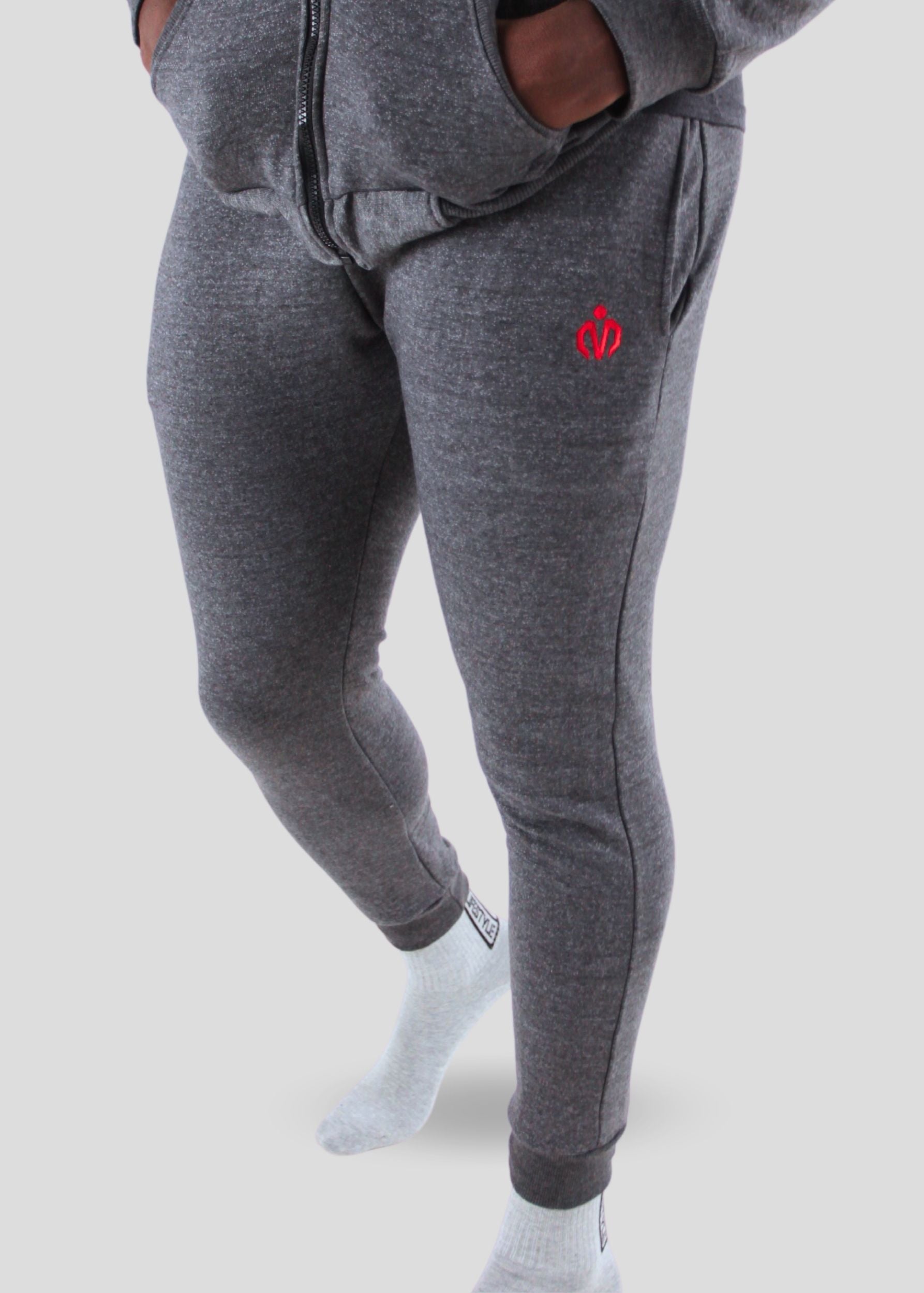 MEMFitness Classic Air Walk French Terry Joggers Charcoal Grey