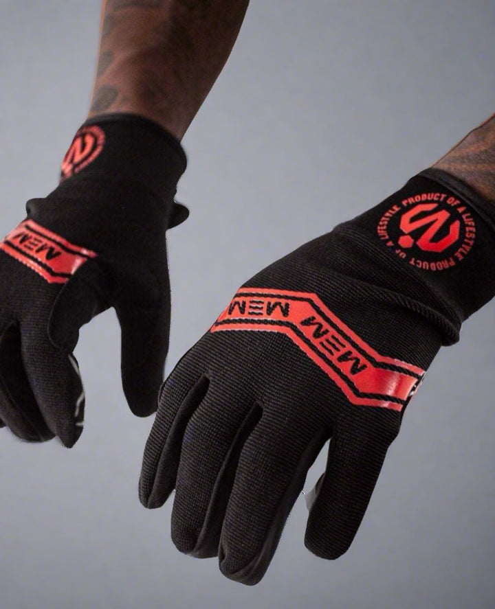 MEMFitness Cross-fit Gloves Black Red