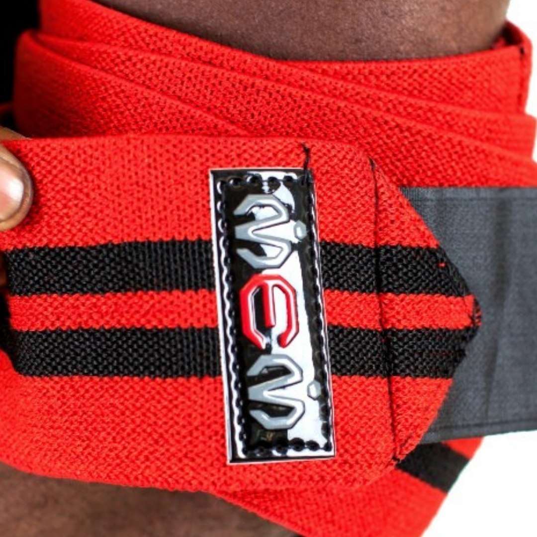 red durable elbow wraps