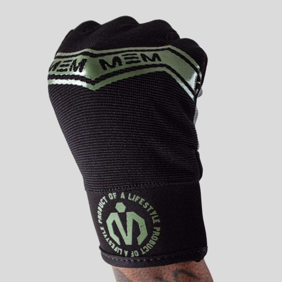 black and green crossfit gloves